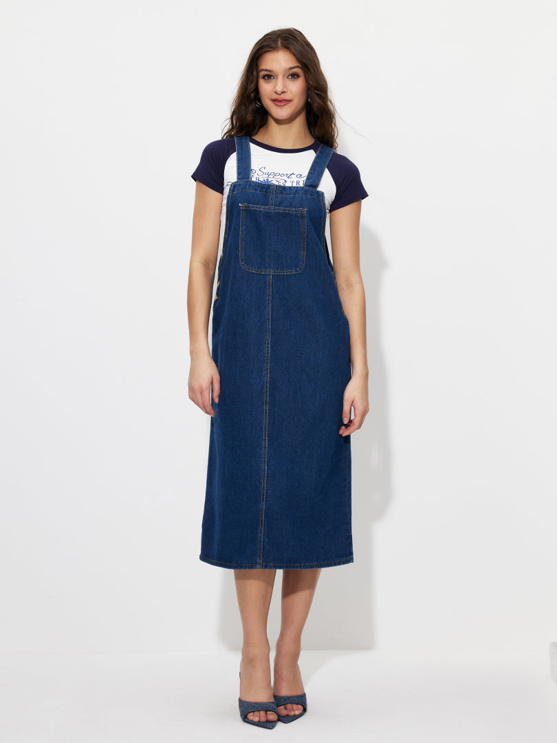 Denim Pinafore Dress 1261212