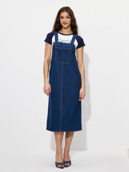 Denim Pinafore Dress 1261212