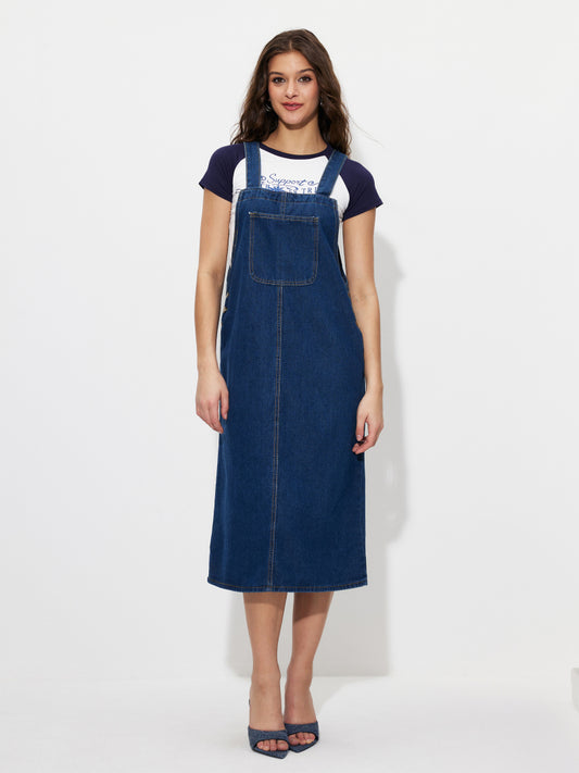 Denim Pinafore Dress 1261212