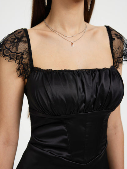 Lace-trimmed Bodycon Dress 116739