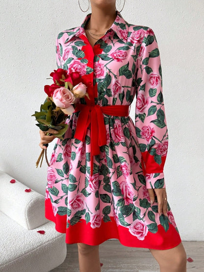 Printed Shirt Dress 1300842