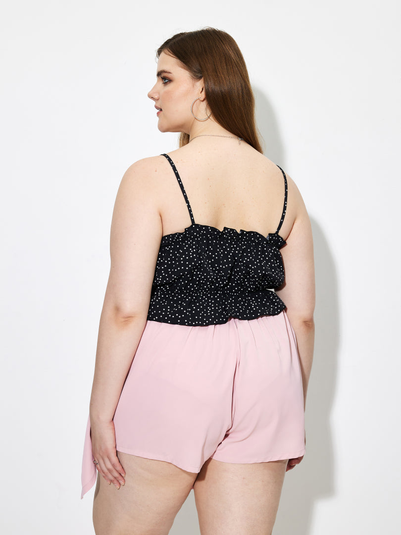 Plus Size Lettuce trim Cami Top 1261992