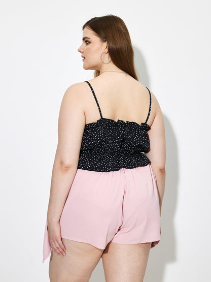 Plus Size Lettuce trim Cami Top 1261992