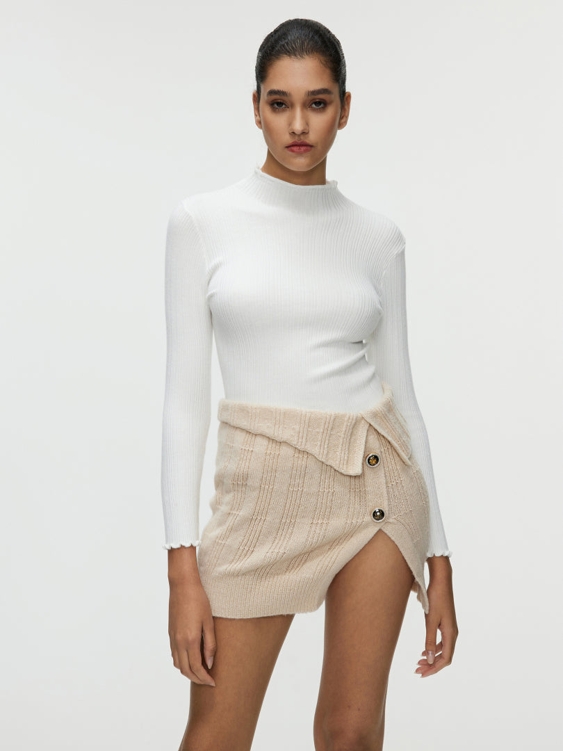 Buttoned Straight Skirt 109328