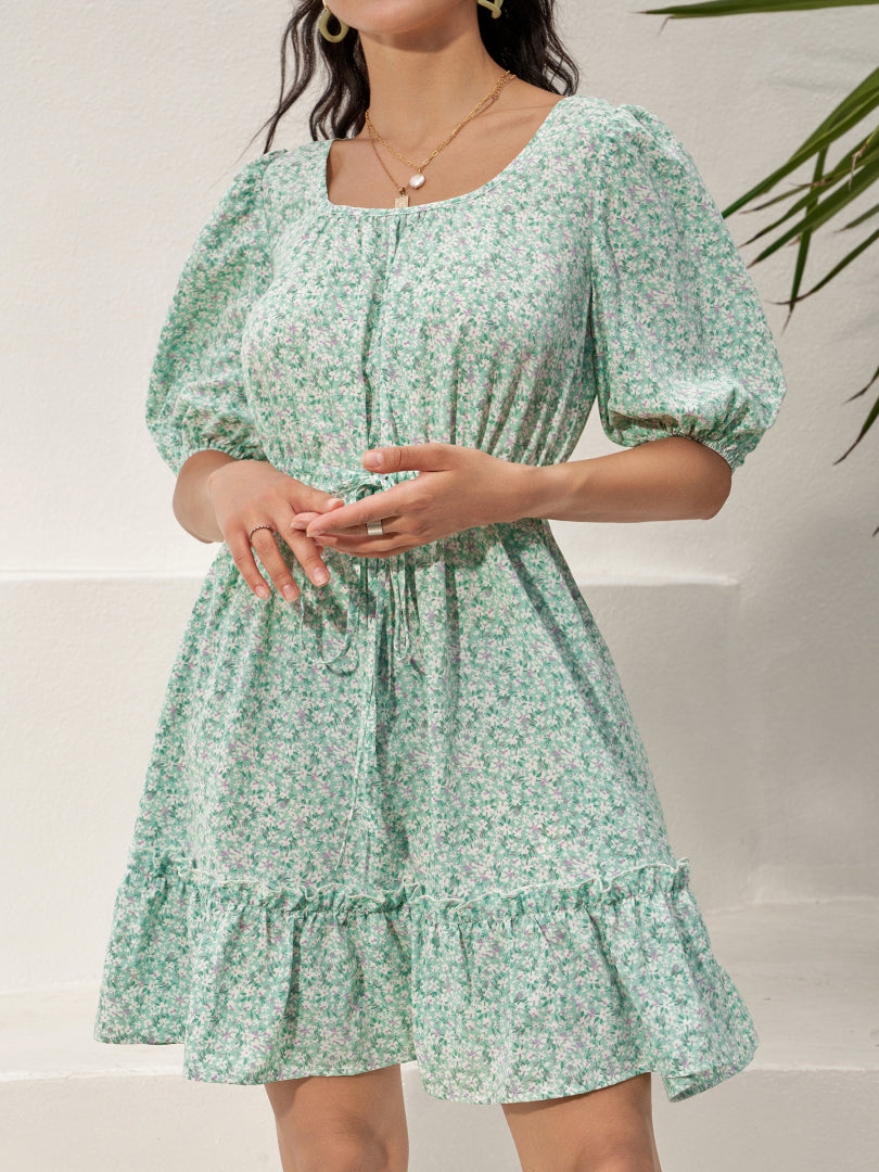 Ruffle A-Line Dress 75841