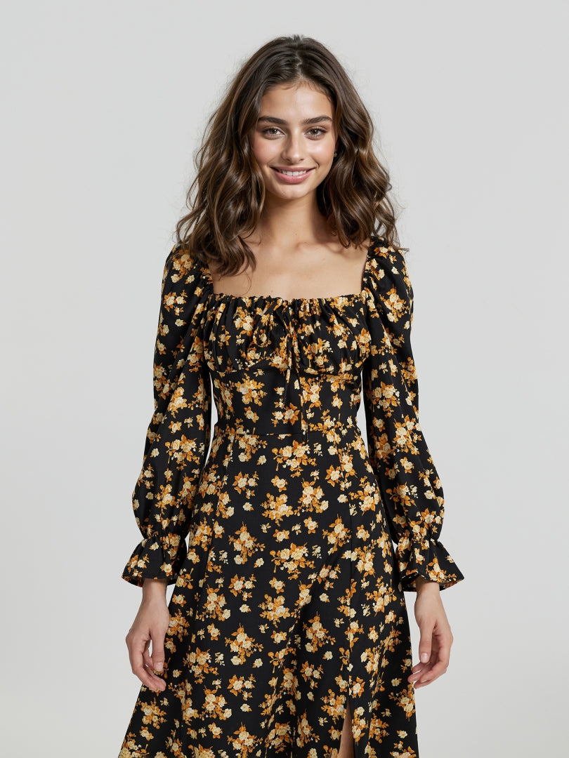Ruffle A-Line Dress 112509