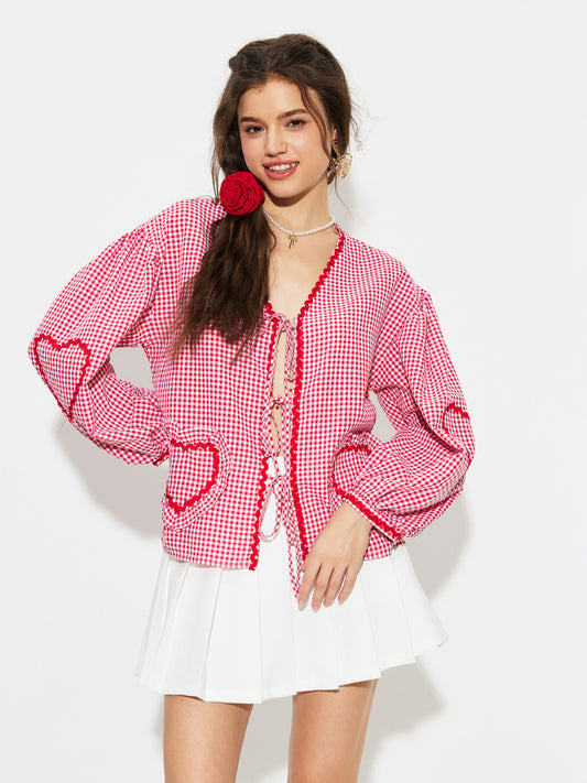 Ruffle Placket Blouse 1295132