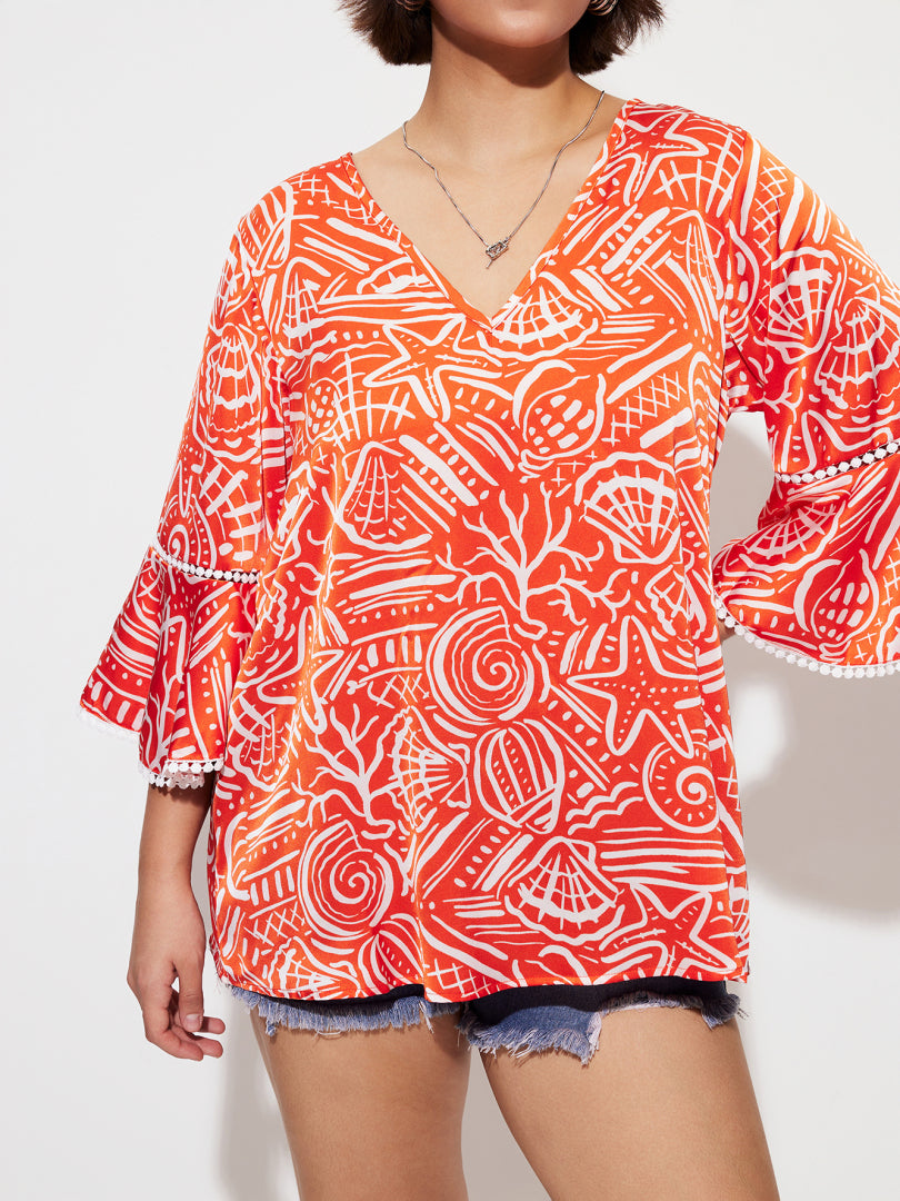 Plus Size Patchwork Plus Size Tops 1273332