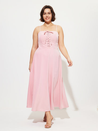Plus Size Knotted A-Line Dress 1276242
