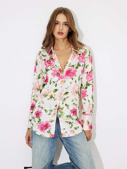 Printed Placket Blouse 117812