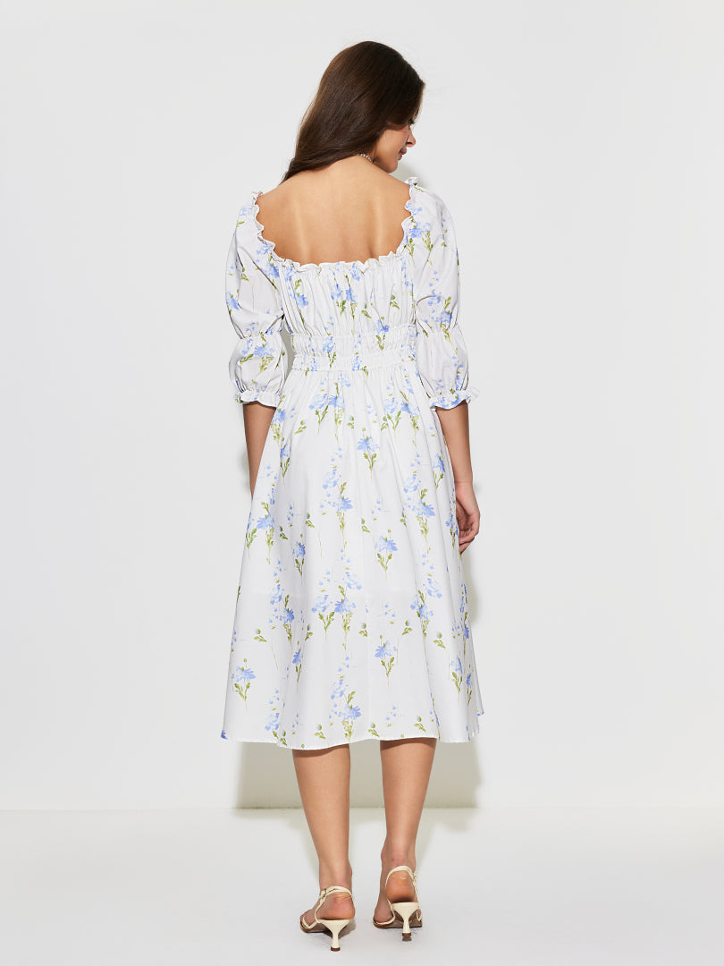 Lace Up A-Line Dress 1296432