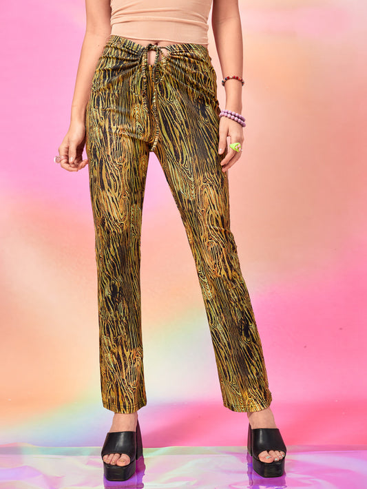 Lace Up Wide Leg Pants 77247