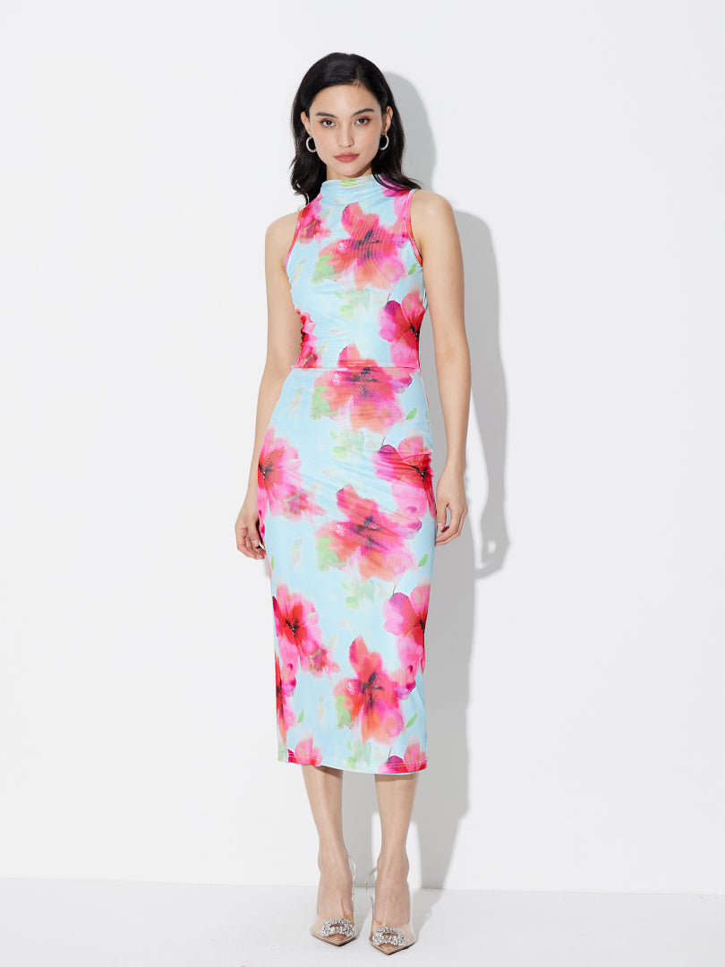 Printed Bodycon Dress 119568