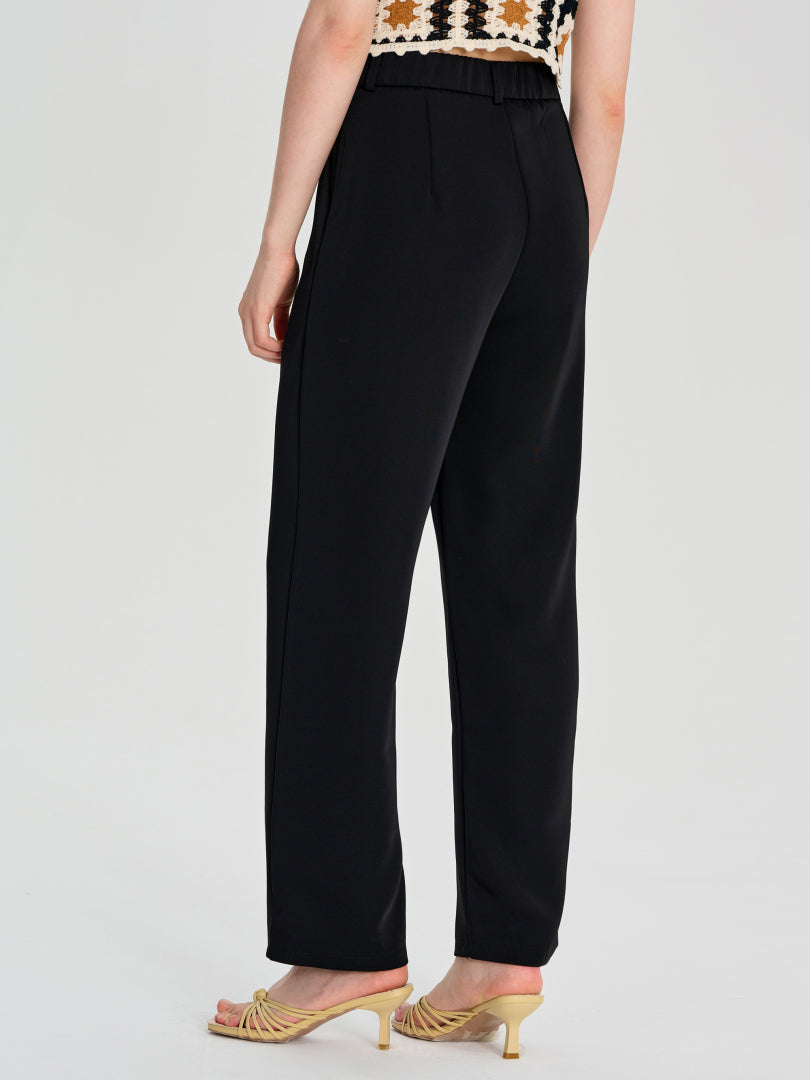 Button Straight Leg Pants 111511