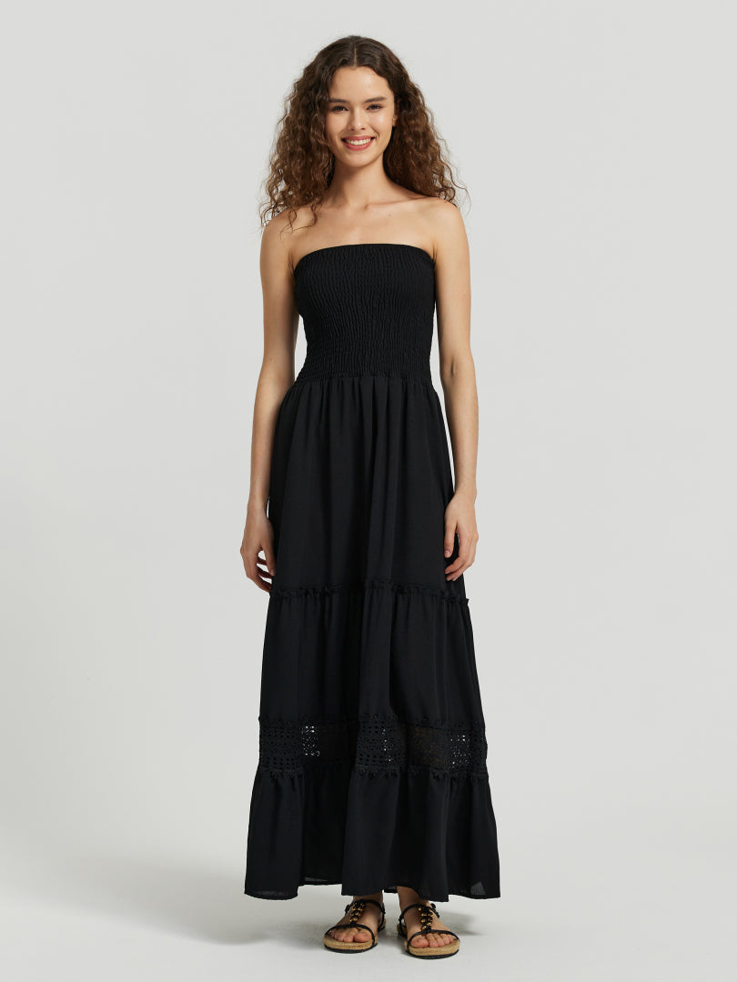 Patchwork Tube Dress 112403