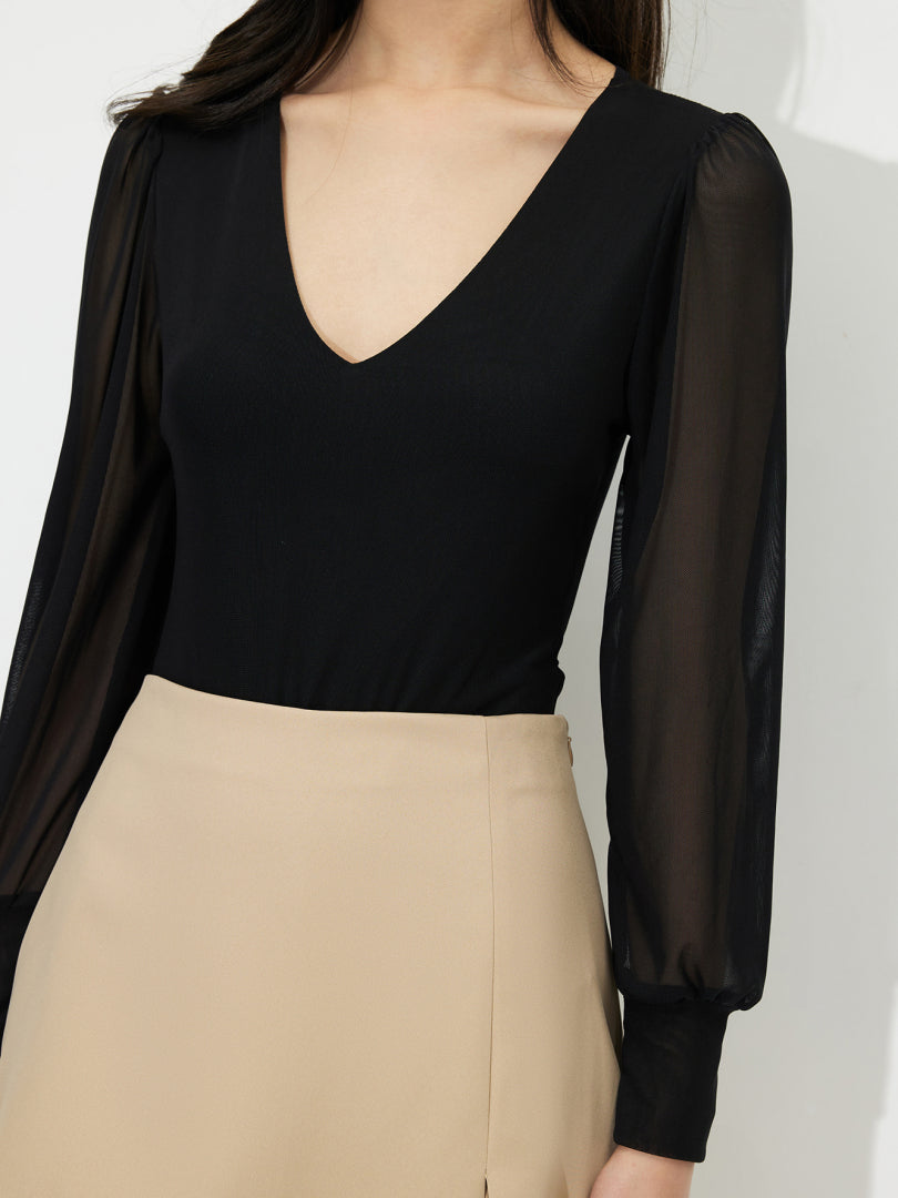 Semi-Sheer Bodysuit 120921