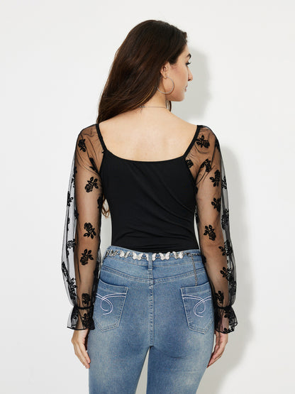 Embroidered Bodysuit 1249212