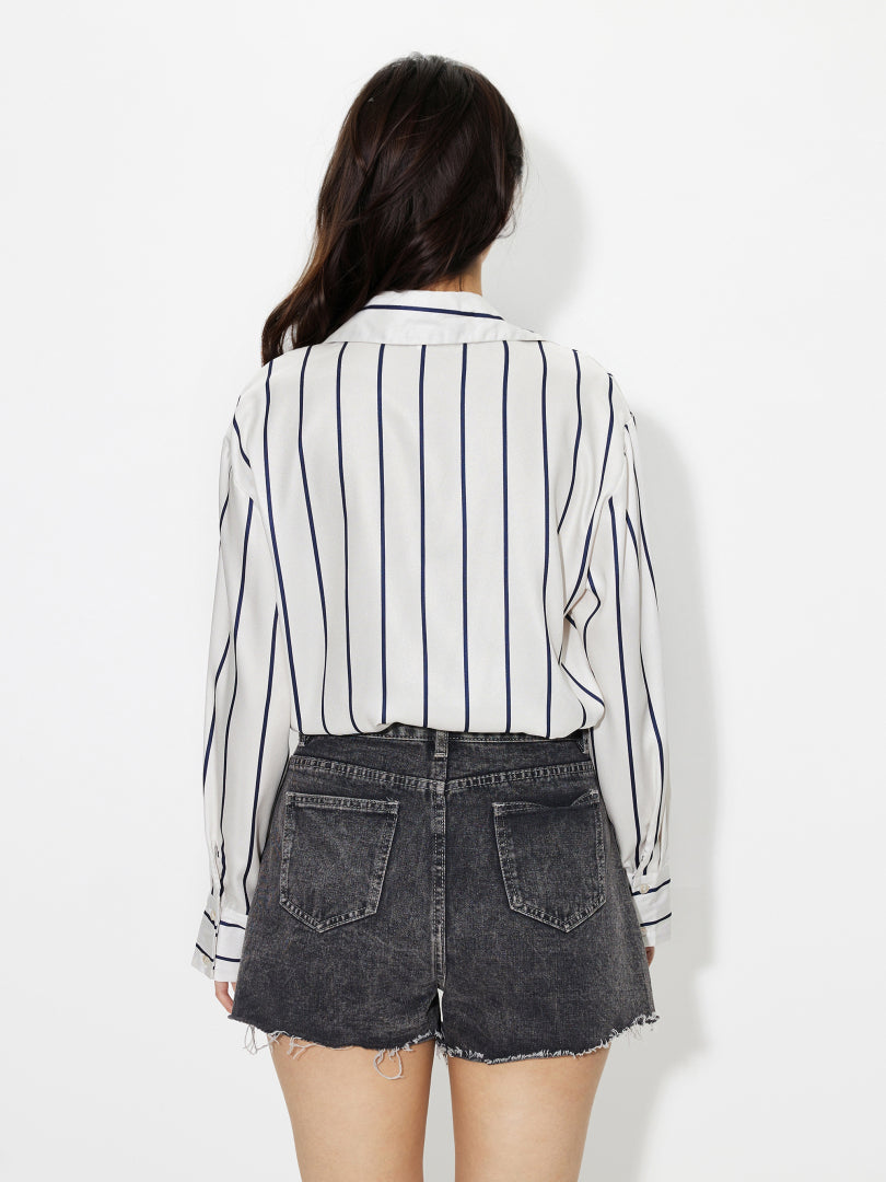 Printed Placket Blouse 1250572
