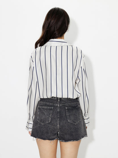 Printed Placket Blouse 1250572