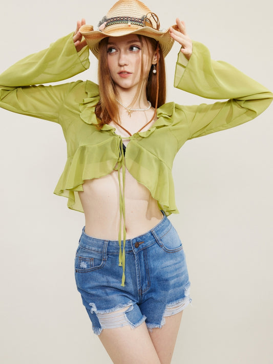 Woven Bamboo Fiber Cowboy Floppy Hat 1268102