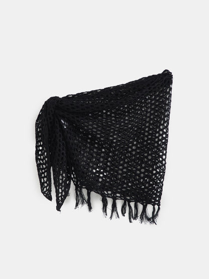 Crochet Knit Fringed Sarong  121349