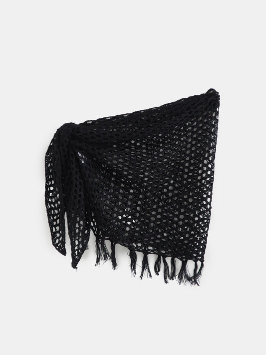 Crochet Knit Fringed Sarong  121349