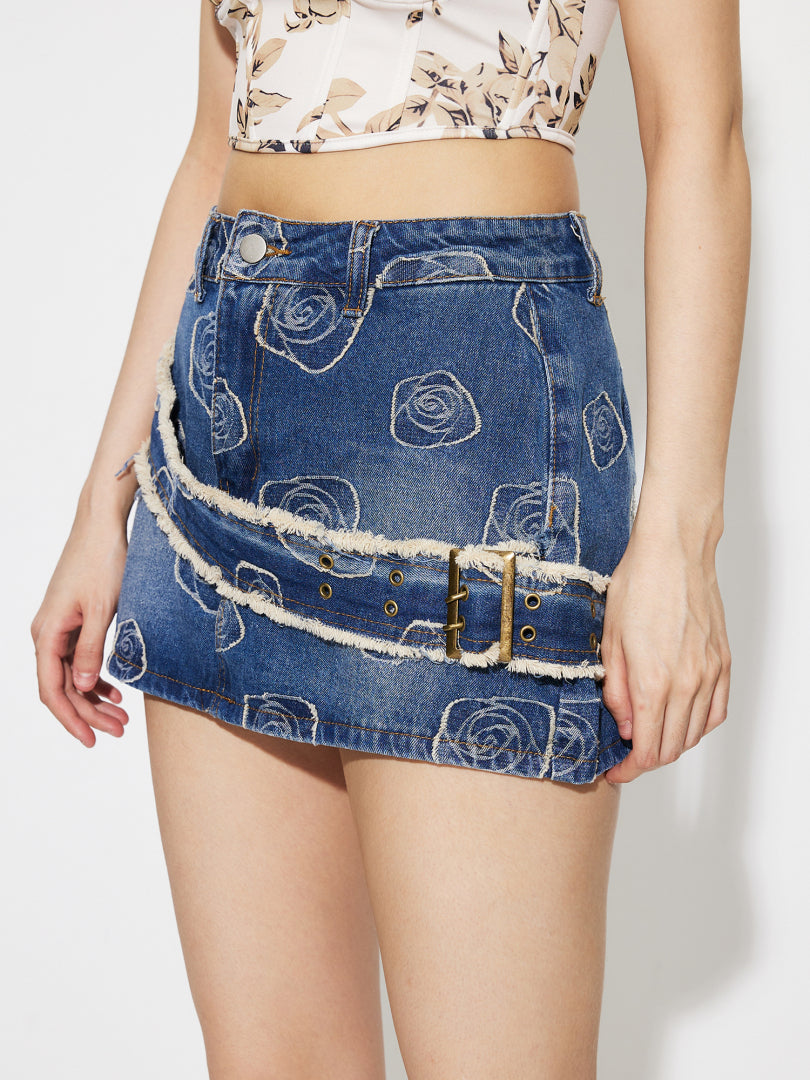 Denim A-Line Skirt 1269712
