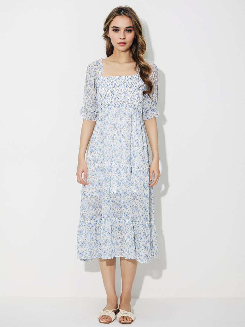 کراسێکی چاپکراوی Smocked A-Line 120751