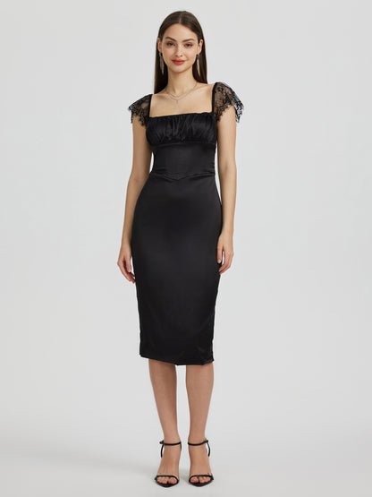 Lace-trimmed Bodycon Dress 116739