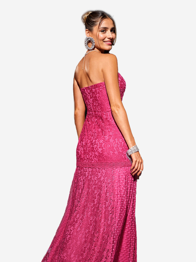 Lace-trimmed A-Line Dress 1235622
