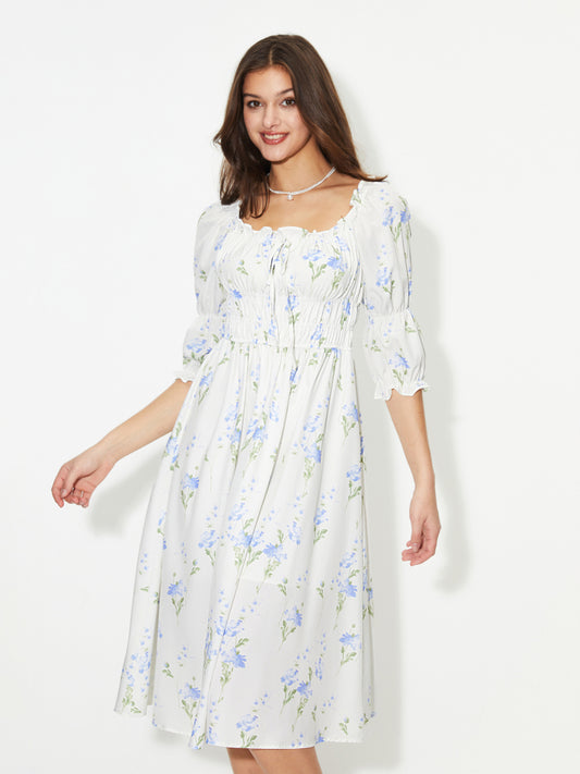 Knotted A-Line Dress 1233911