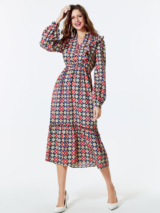 Ruffle A-Line Dress 102778
