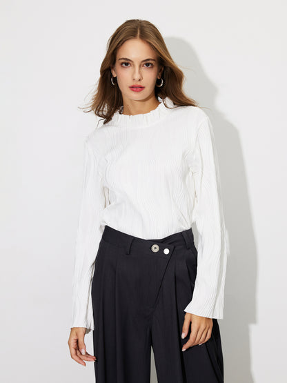 Ruffle Pullover Blouse 117814