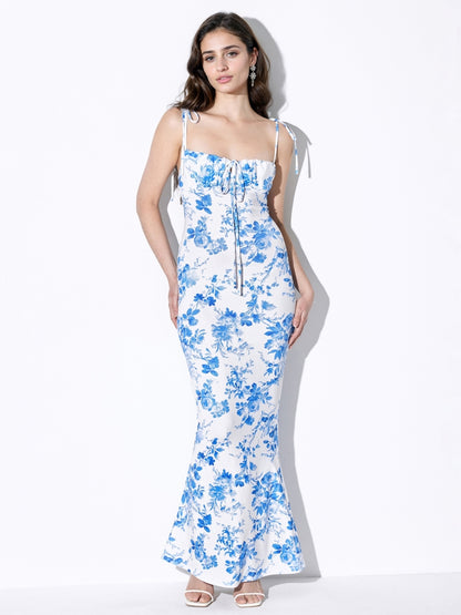 Printed Empire Maxi Dress 117602