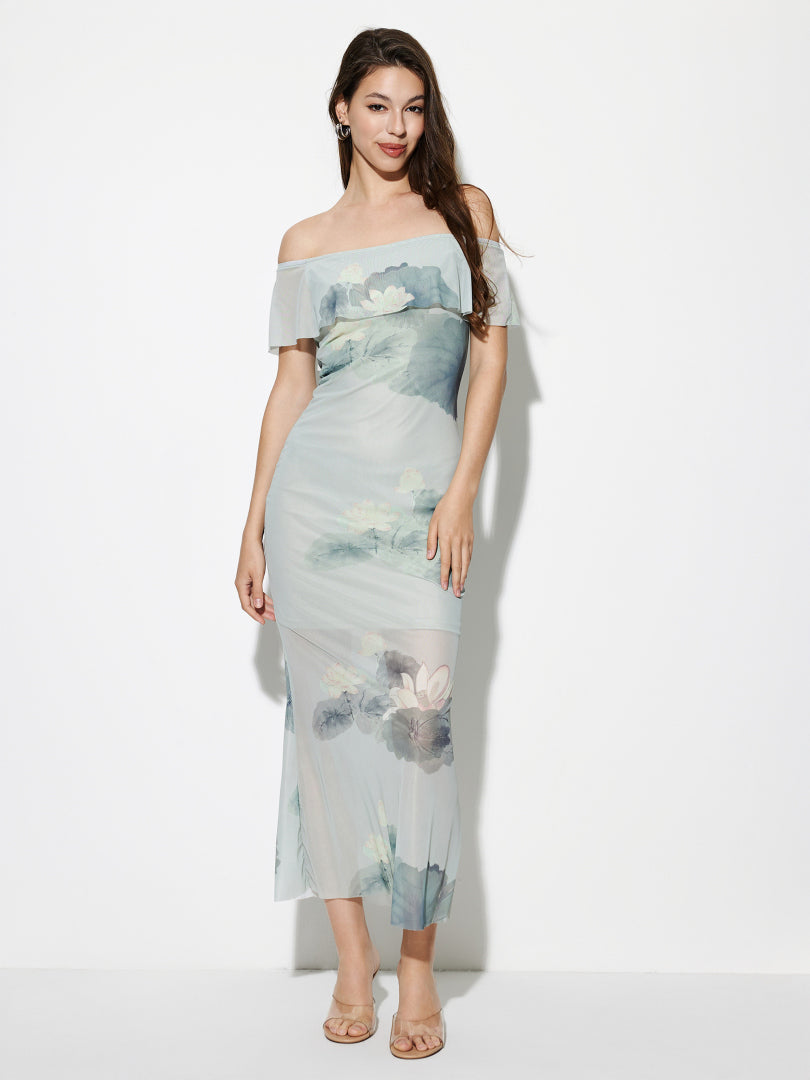 Printed Cocktail Dress 1277872