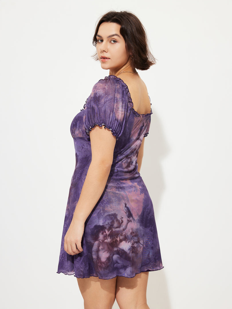 Plus Size Ruffle Bodycon Dress 1274182