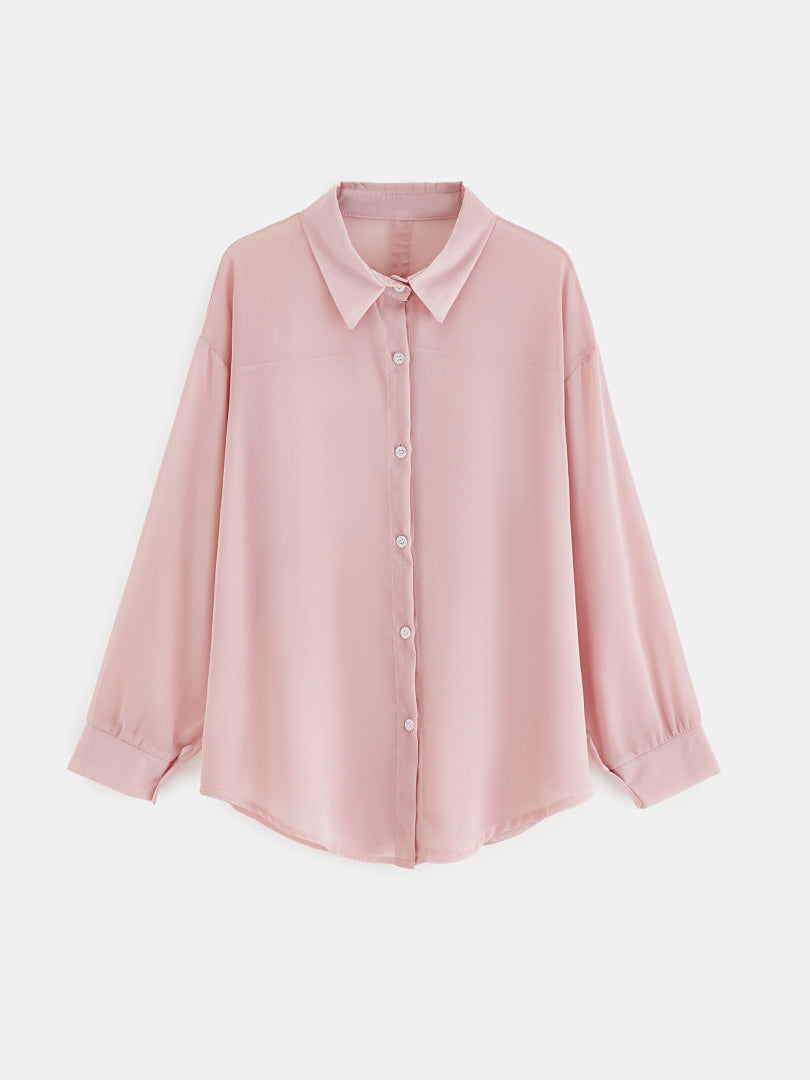 Sheer Placket Blouse 1247832