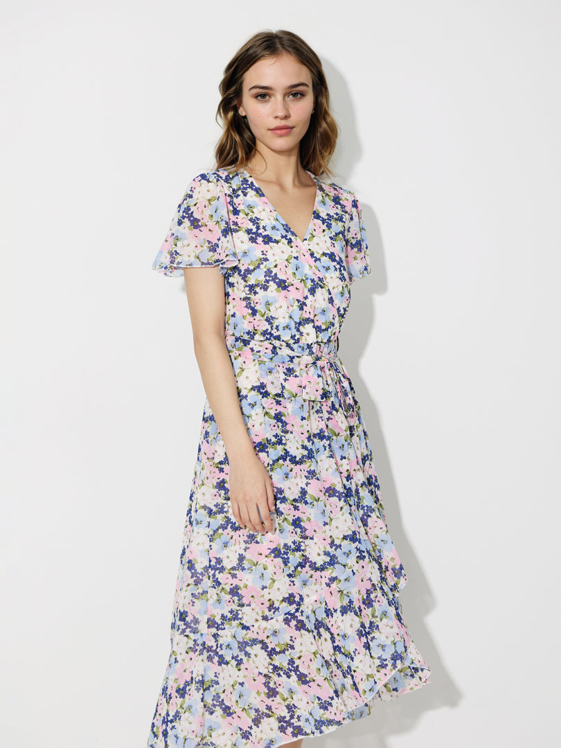 Belted A-Line Dress 120883