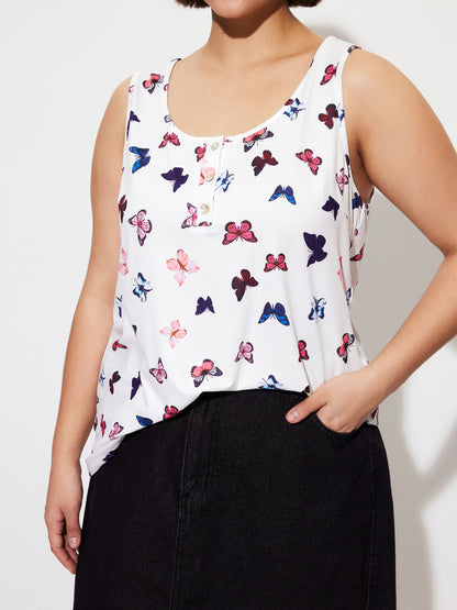 Plus Size Printed Tank Top 1283282