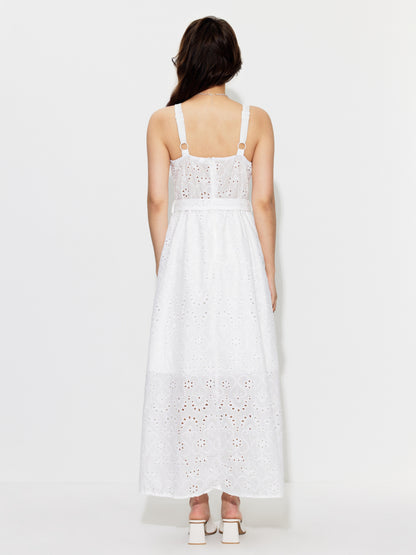 Belted A-Line Dress 1295612