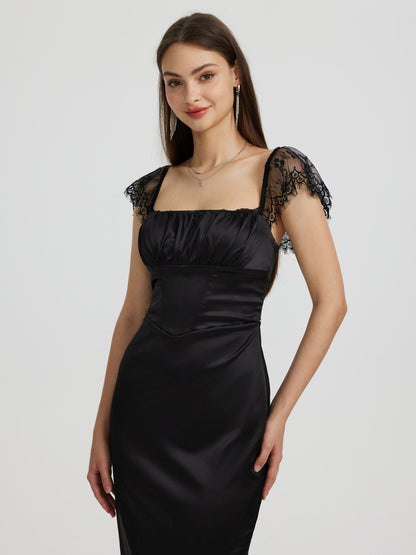 Lace-trimmed Bodycon Dress 116739