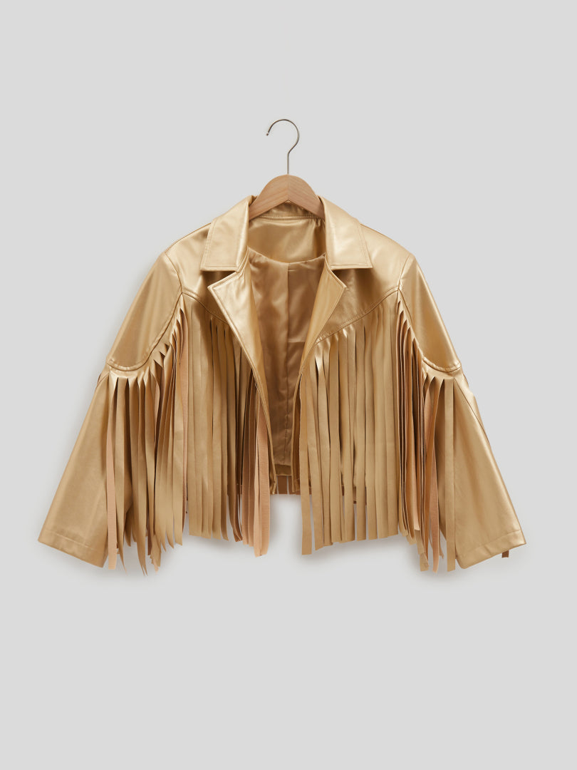 Cropped Fringed Jacket 116420