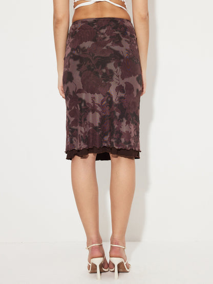 Ruffle Pencil Skirt 1252492