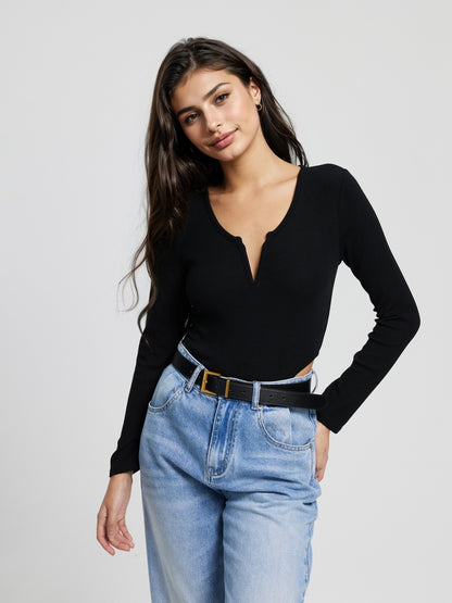 Ribbed Fitted Bodysuit 117424