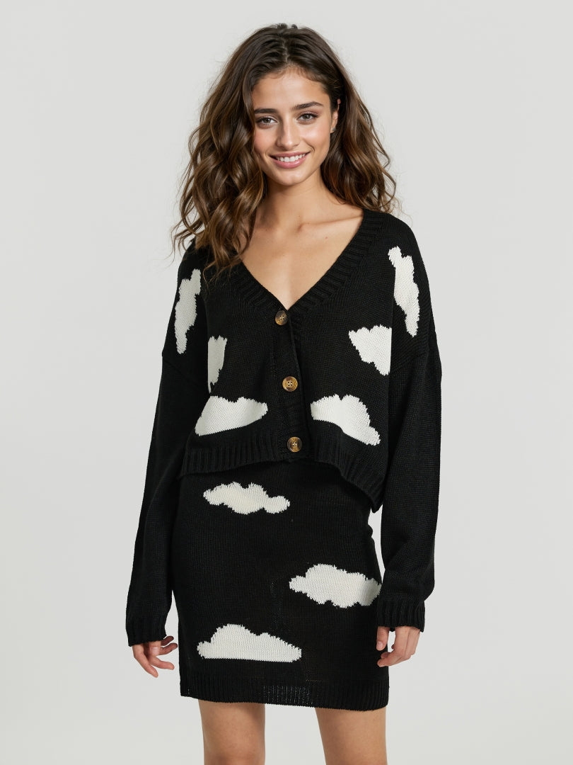 Buttoned Knit Co-ords 112303
