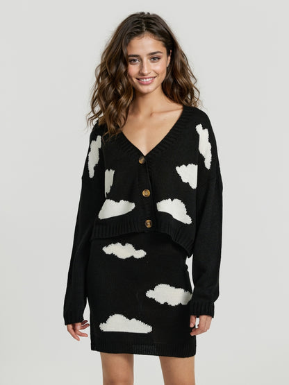 Buttoned Knit Co-ords 112303