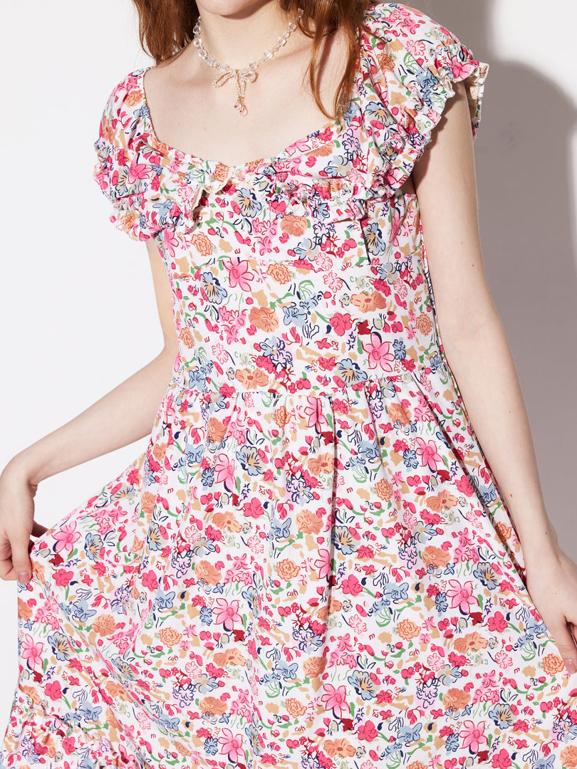 Ruffle A-Line Dress 1280632