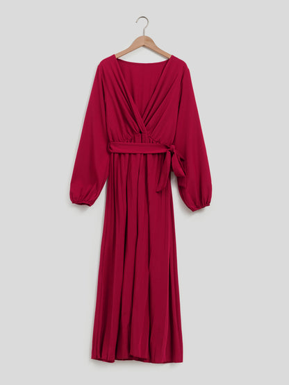 Pleated A-Line Dress 116487