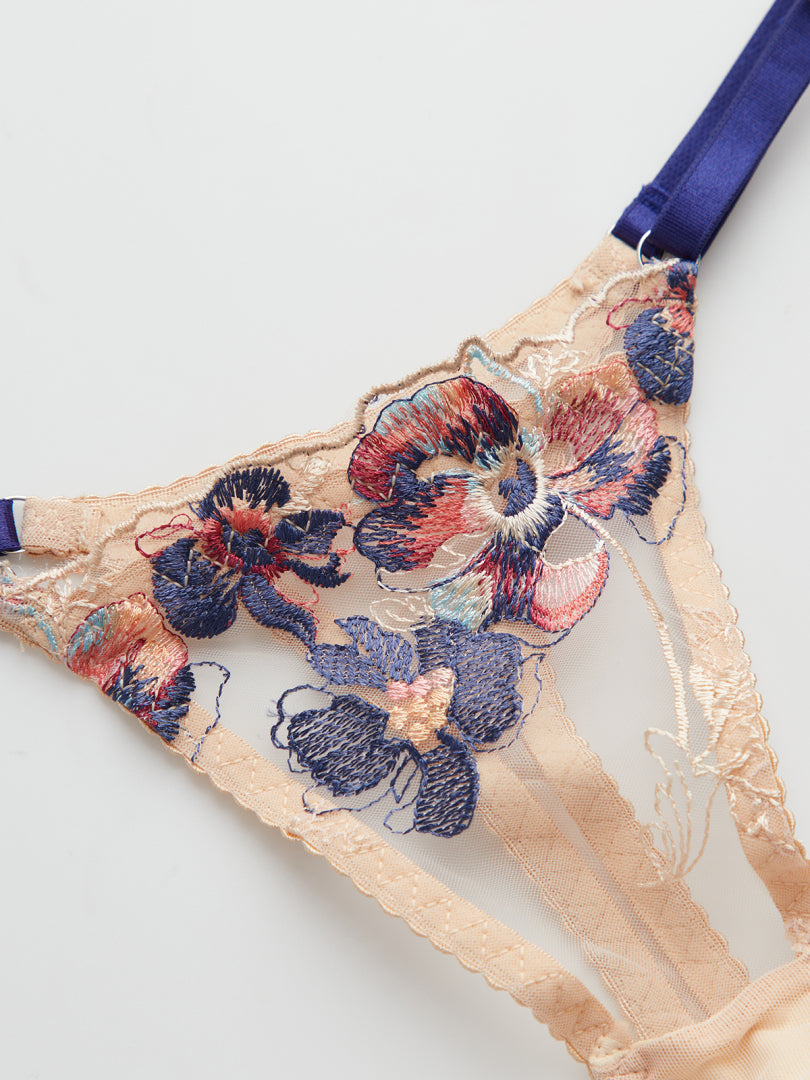 Embroidered Bra & Panty Set 116705