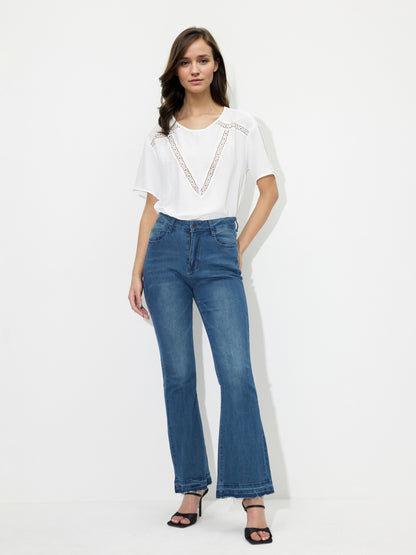 Lace Insert Loose Top 120897